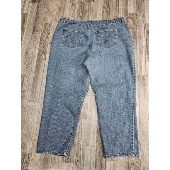 Just My Size JMS Womens Size 20W Short Classic Stretch Denim Blue Jeans - Picture 3 of 13